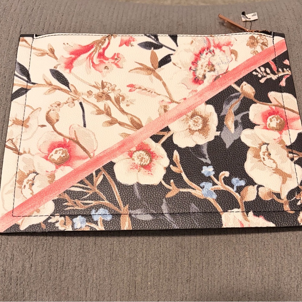 White House Black Market Floral Wristlet - Black and Cream - Picture 3 of 4